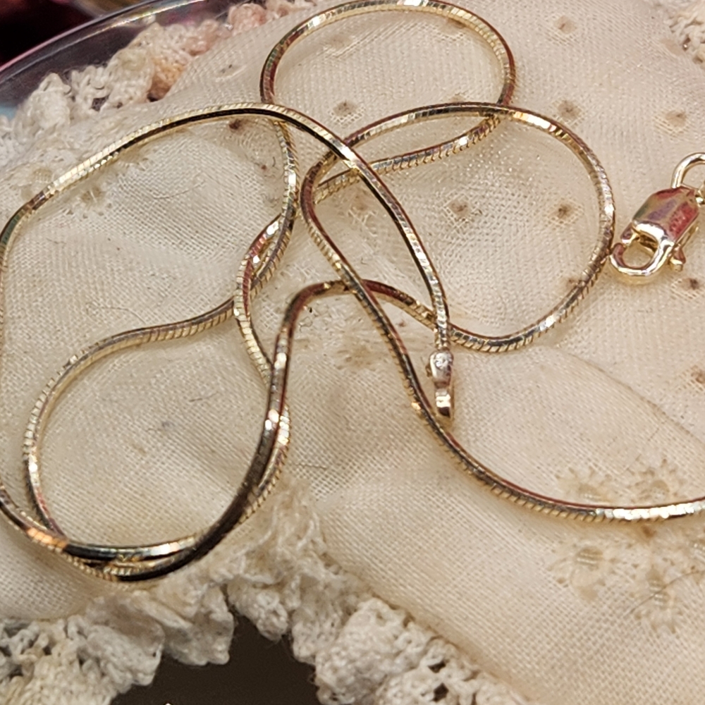 925 Sterling Silver 16" Snake Necklace